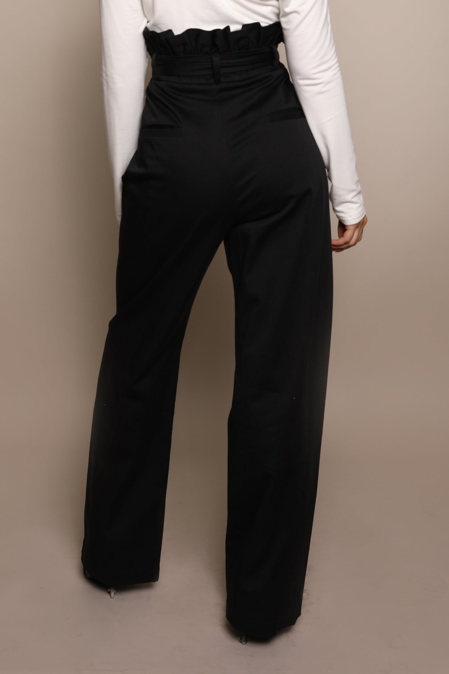 High Waist Ruffle Wide Leg Pant